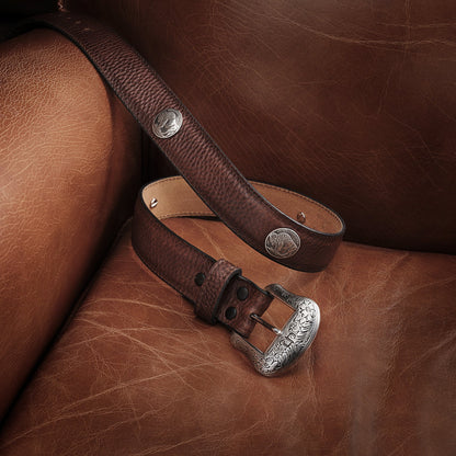 Cinturón Stetson Piel de Bisonte Conchos
