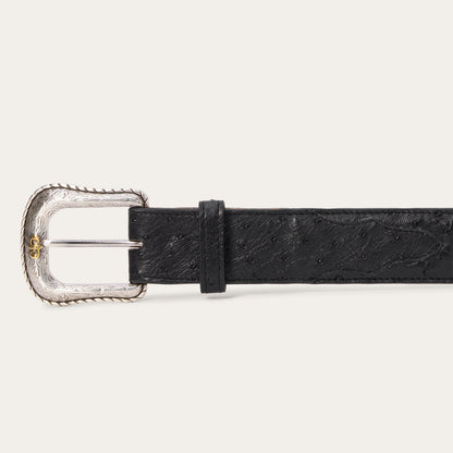 Cinturón Stetson Piel de Avestruz Cowboy Black