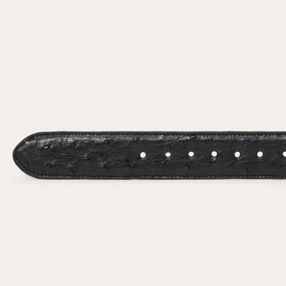 Cinturón Stetson Piel de Avestruz Cowboy Black