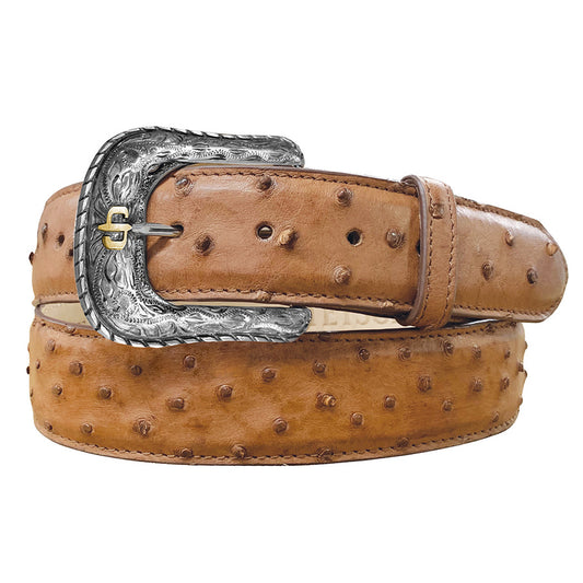 Cinturón de Piel Caballero Avestruz Cowboy Brown 6500 | Stetson
