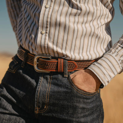 Cinturón Stetson Piel Natural Brown