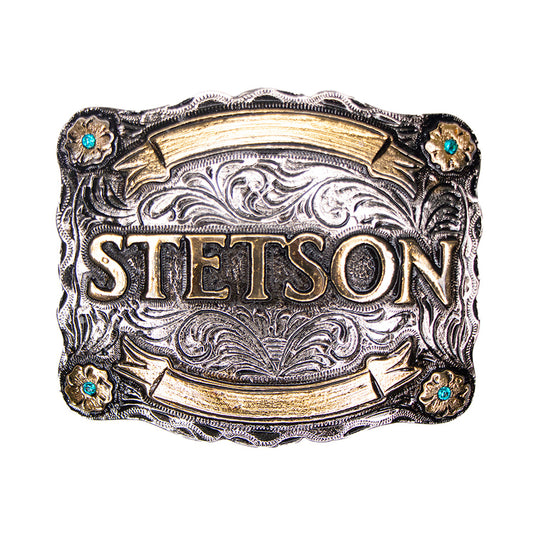Hebilla Pergaminos Diamante Azul Metal | Stetson