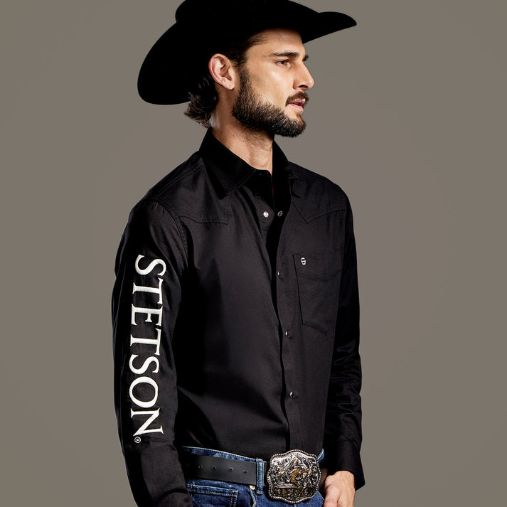 CAMISA MANGA LARGA LOGO STETSON 4296