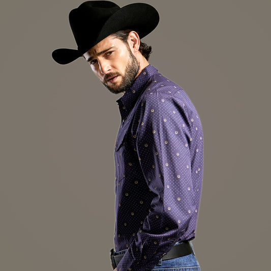 Camisa Caballero Vintage Range Printed Heritage | Stetson®