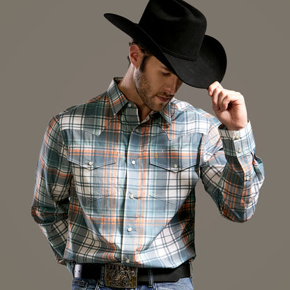 Camisa Stetson Vintage Range Rustwood Plaid