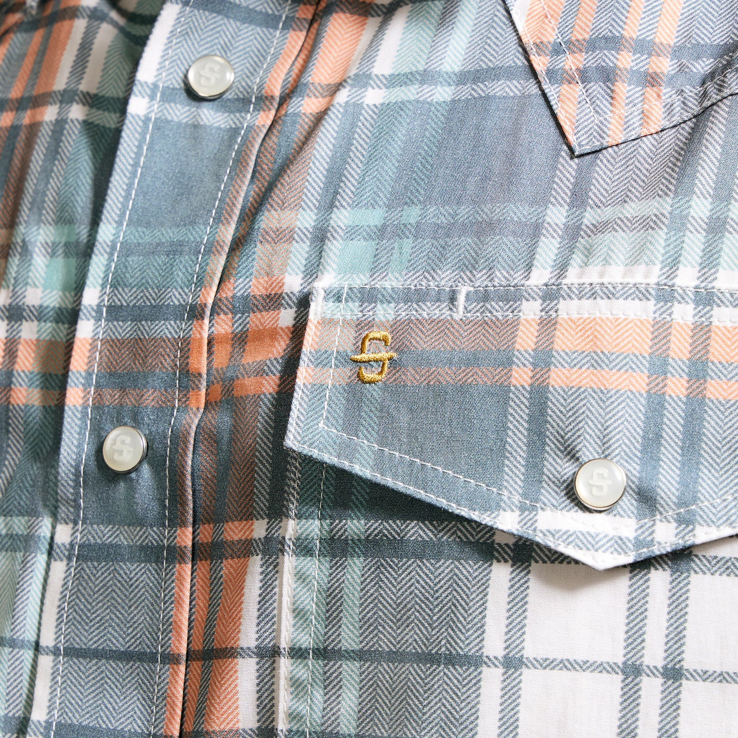 Camisa Caballero Vintage Range Printed Rustwood Plaid | Stetson®