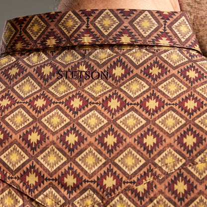 Camisa Stetson Vintage Range Terracota Diamond