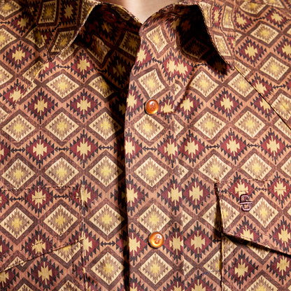 Camisa Stetson Vintage Range Terracota Diamond