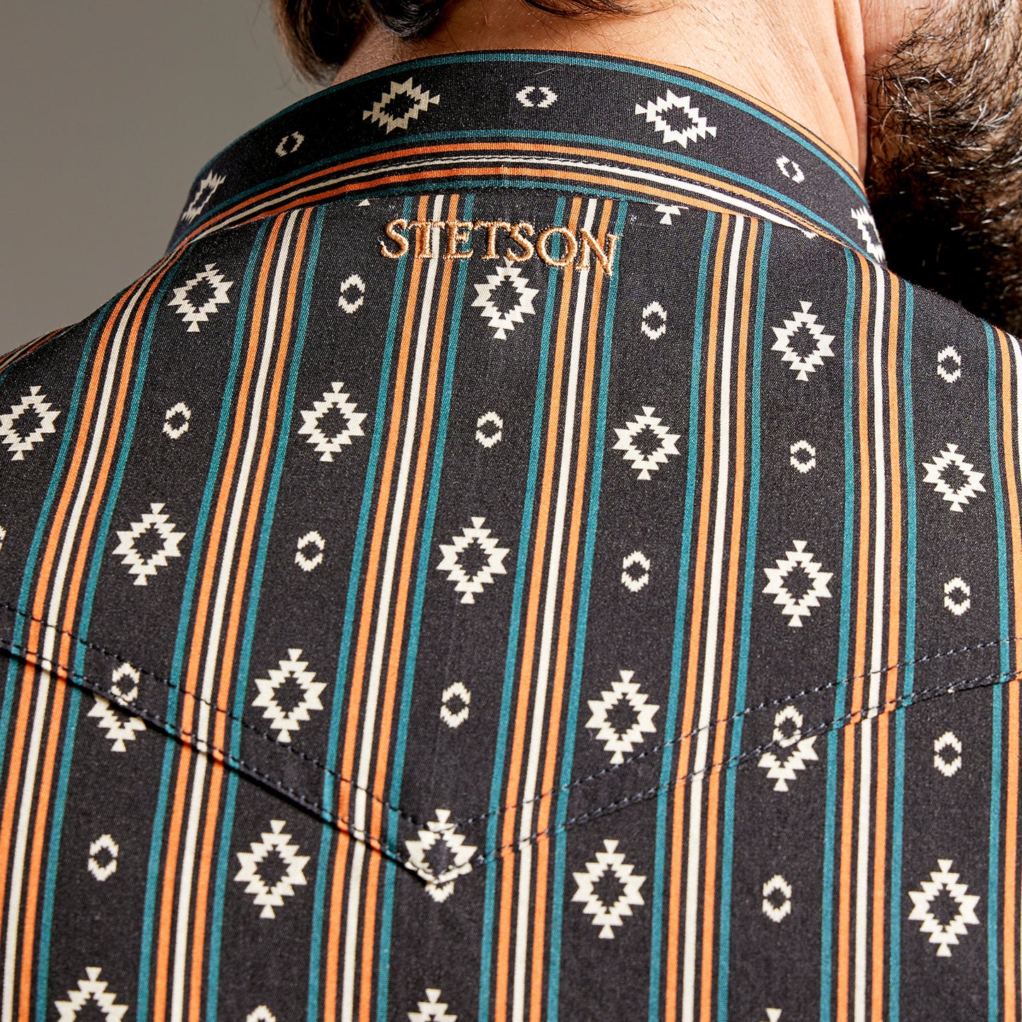 Camisa Caballero Vintage Range Printed Aztec Forge | Stetson®
