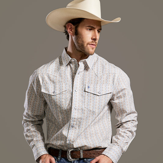 Camisa Caballero Vintage Range Printed Palisade Diamond | Stetson®