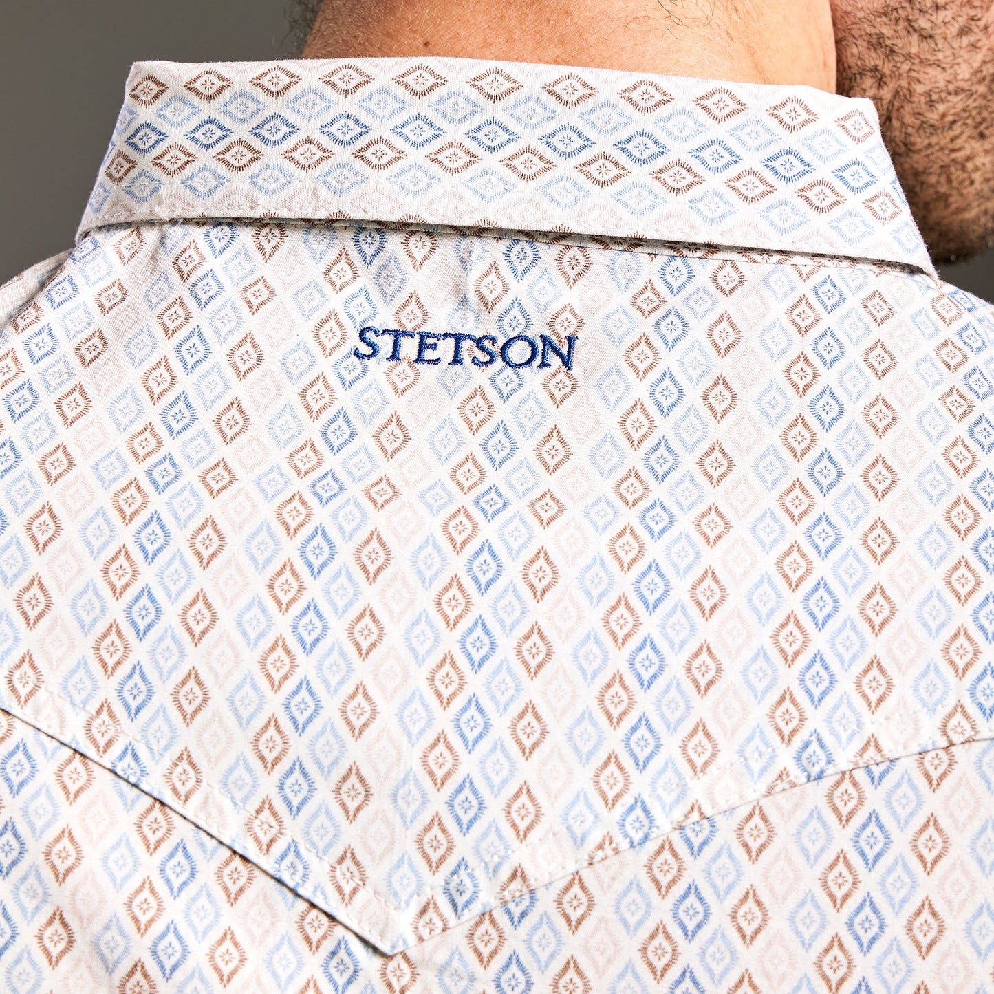 Camisa Caballero Vintage Range Printed Palisade Diamond | Stetson®