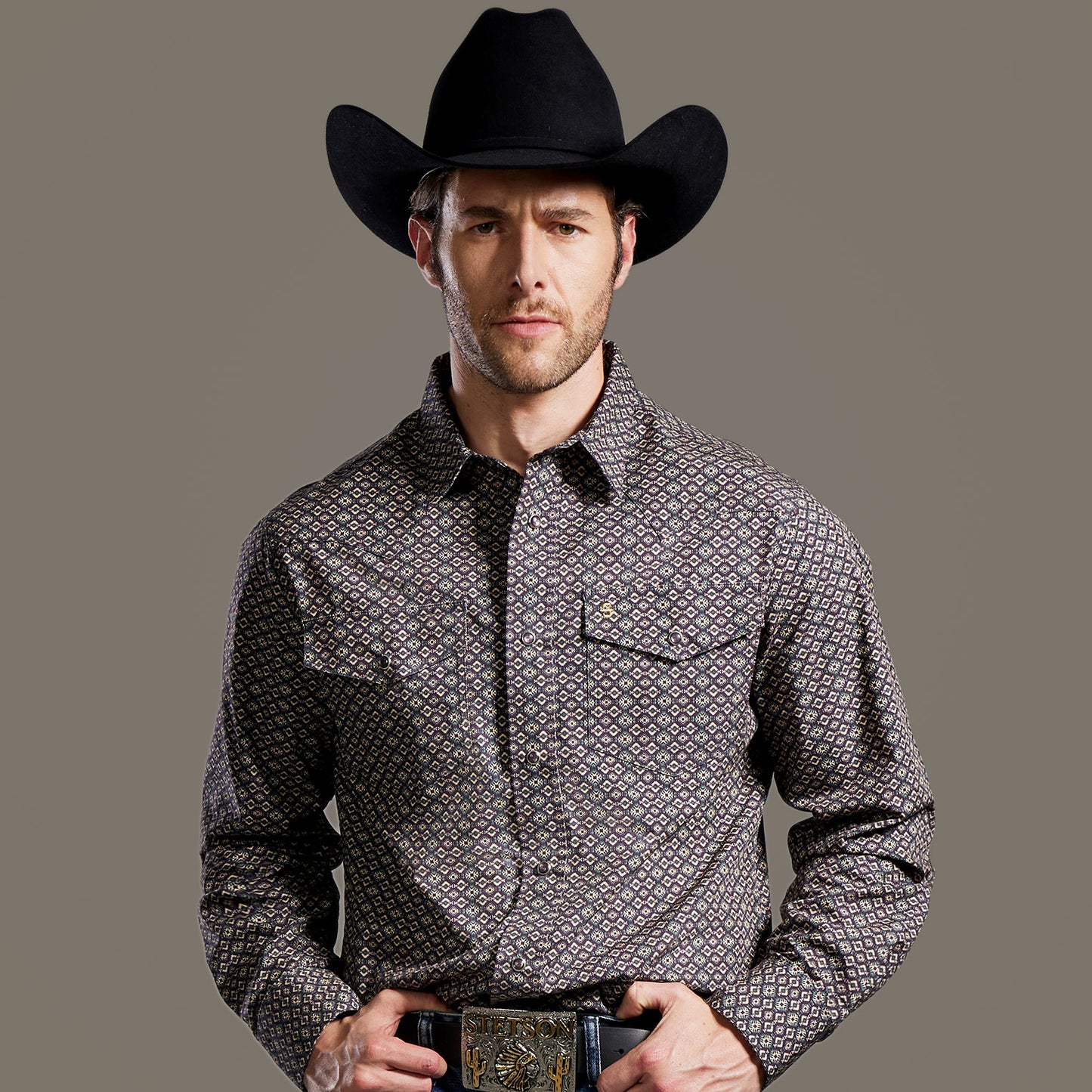 Camisa Caballero Vintage Range Printed Forest Nomad | Stetson®