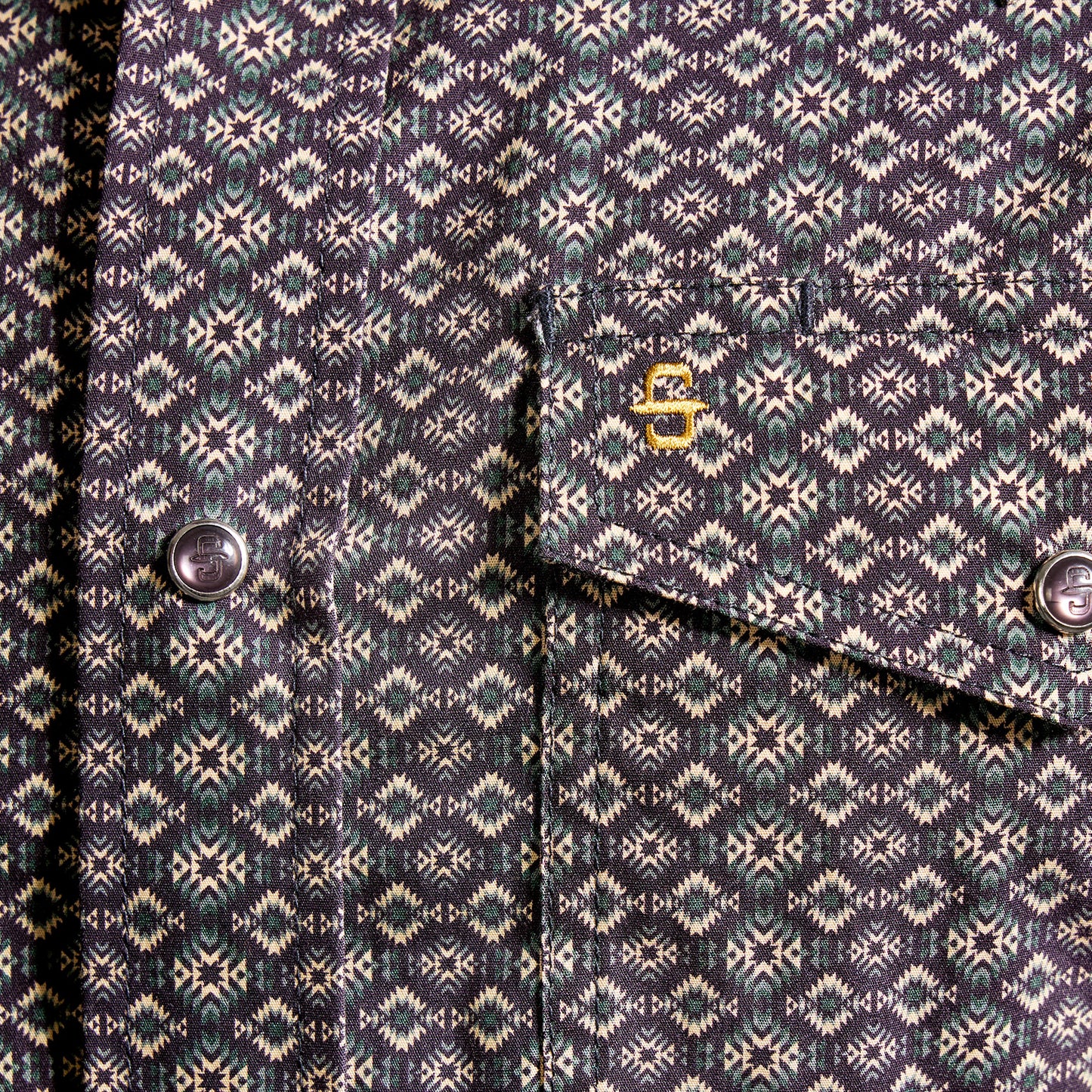 Camisa Caballero Vintage Range Printed Forest Nomad | Stetson®