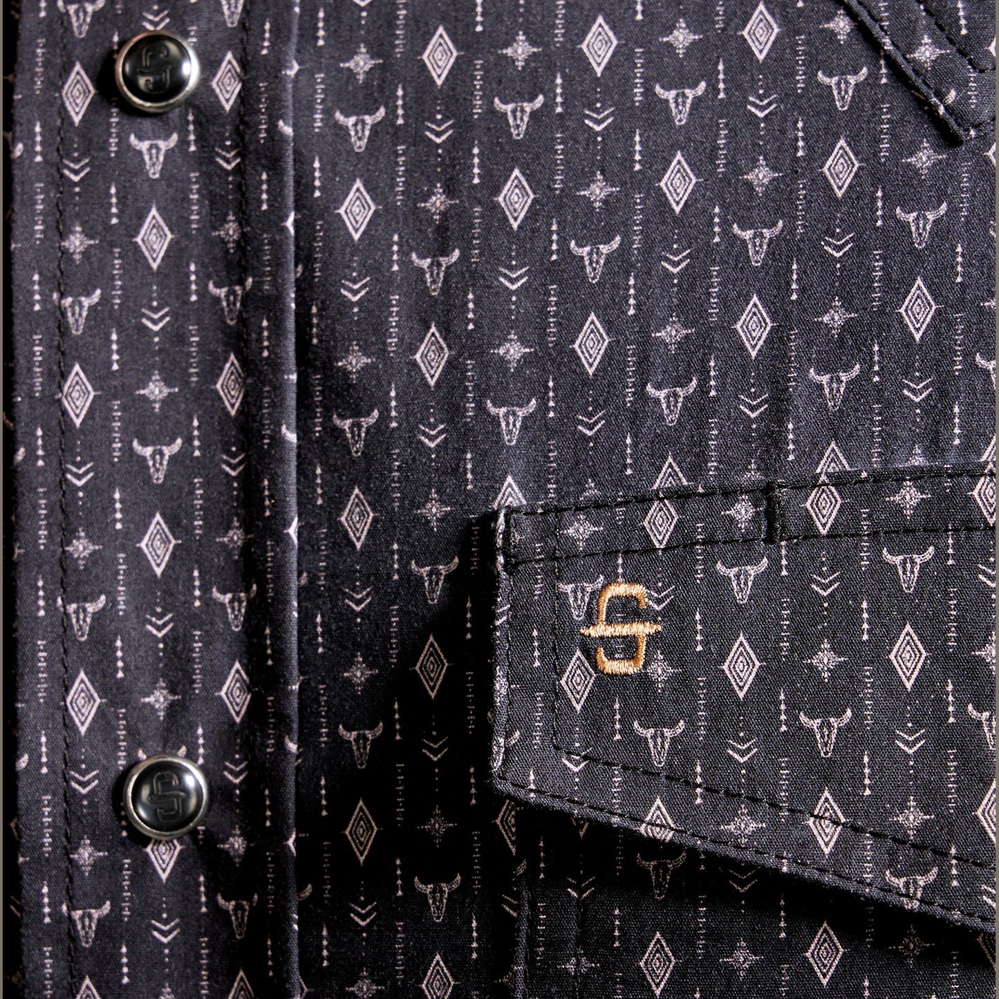 Camisa Caballero Vintage Range Printed Steer Apex | Stetson®