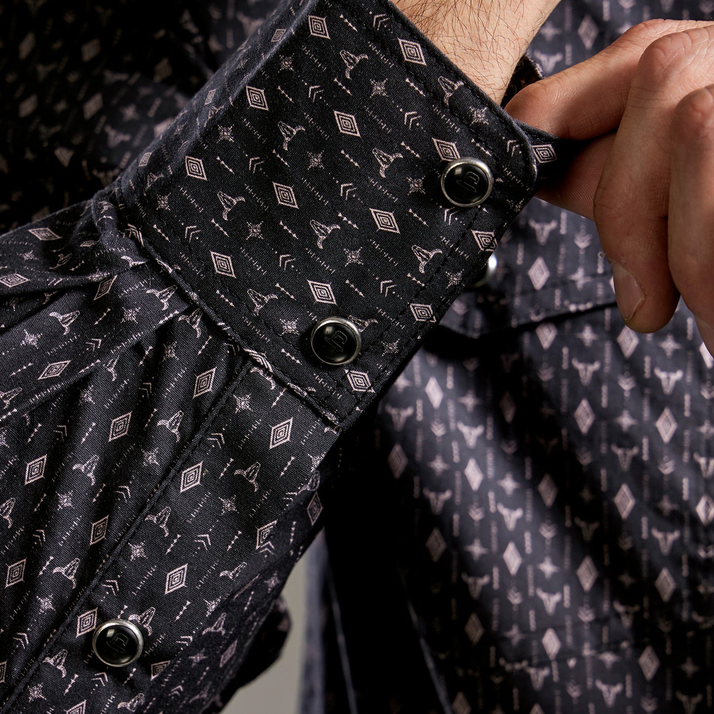 Camisa Caballero Vintage Range Printed Steer Apex | Stetson®