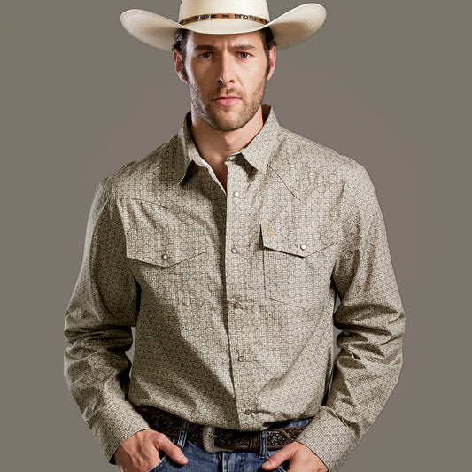 Camisa Caballero Vintage Range Printed Ironframe | Stetson®