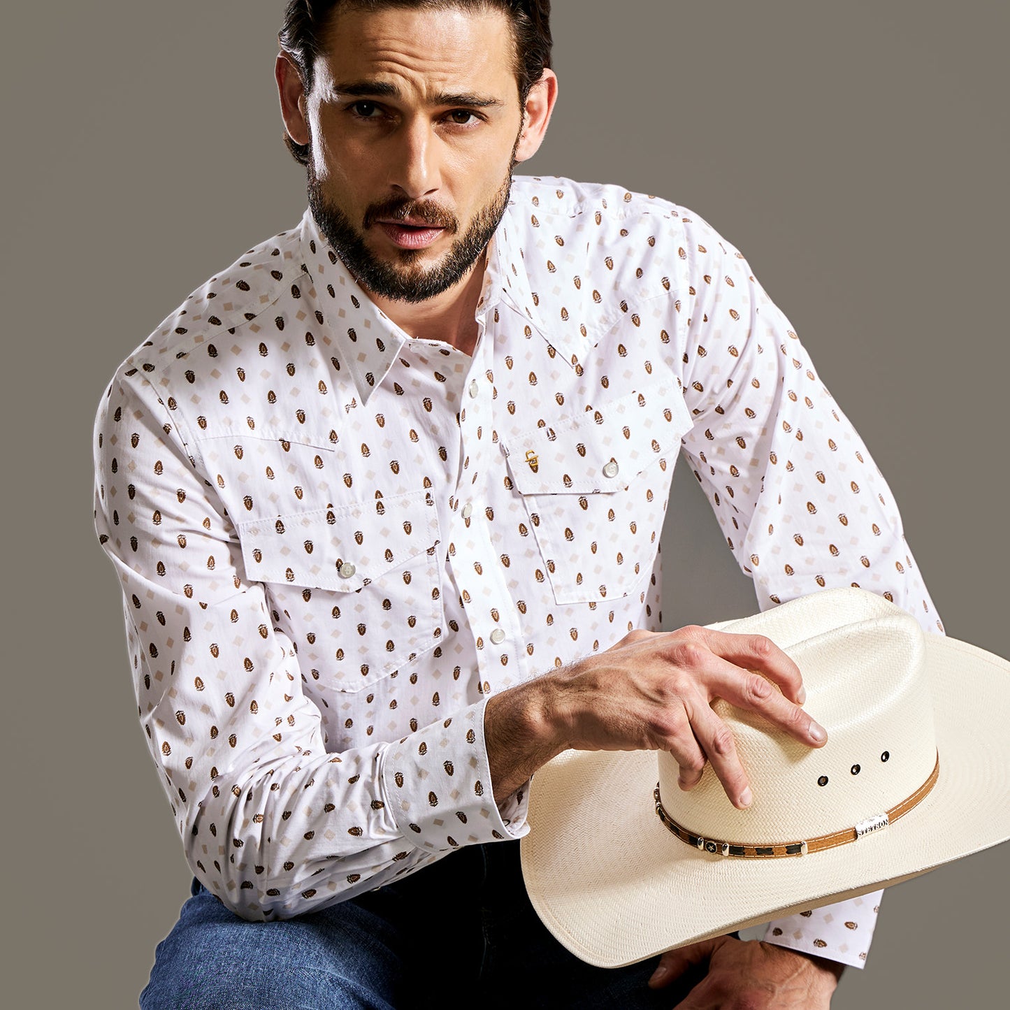 Camisa Caballero Vintage Range Printed Sonora Bloom | Stetson®