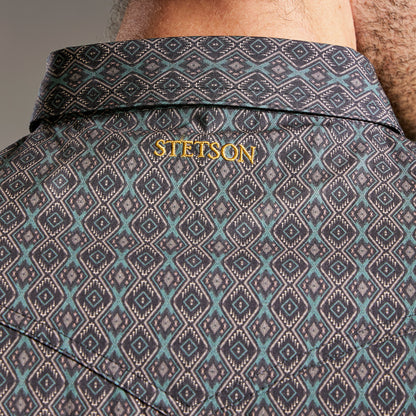Camisa Stetson Vintage Range Green Serpent
