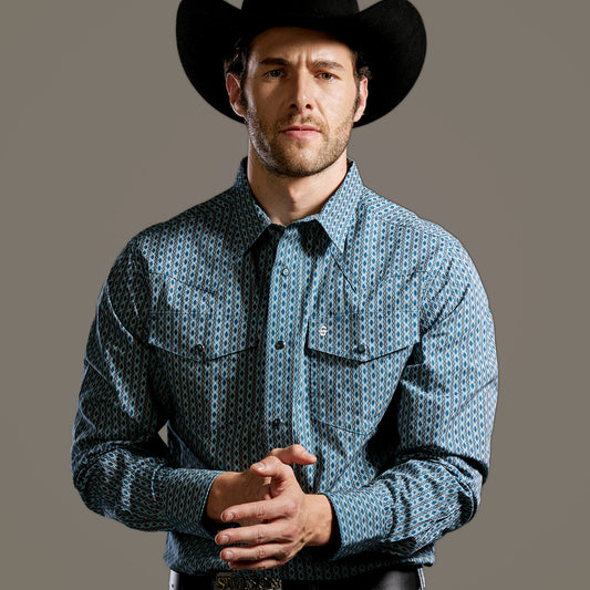 Camisa Caballero Vintage Range Printed Chainstorm | Stetson®