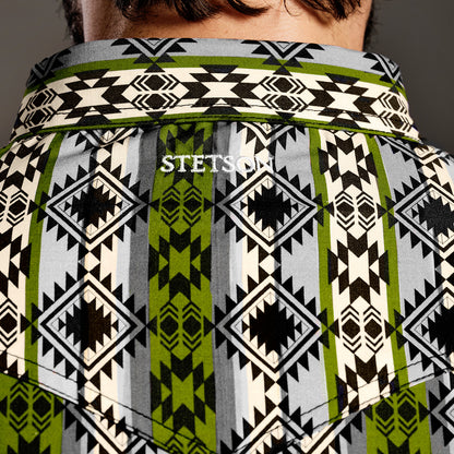 Camisa Stetson Vintage Range Cenote Maze