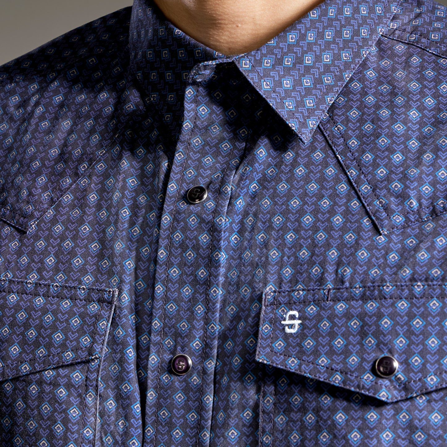 Camisa Caballero Vintage Range Printed Midnight Tapestry | Stetson®