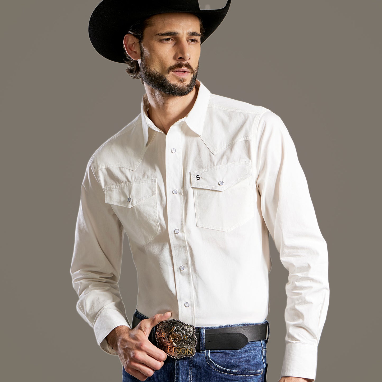 Camisa Caballero Vintage Range Solid | Stetson®