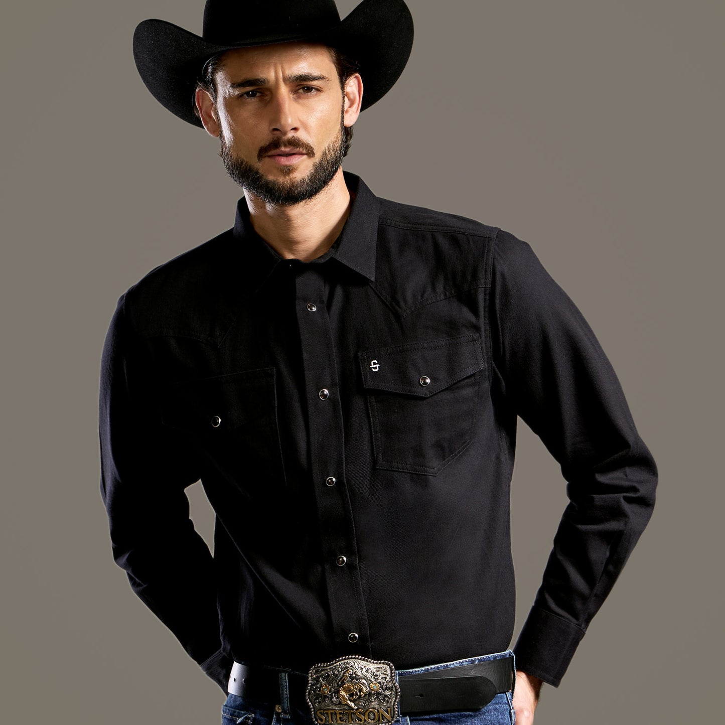 Camisa Caballero Vintage Range Solid | Stetson®