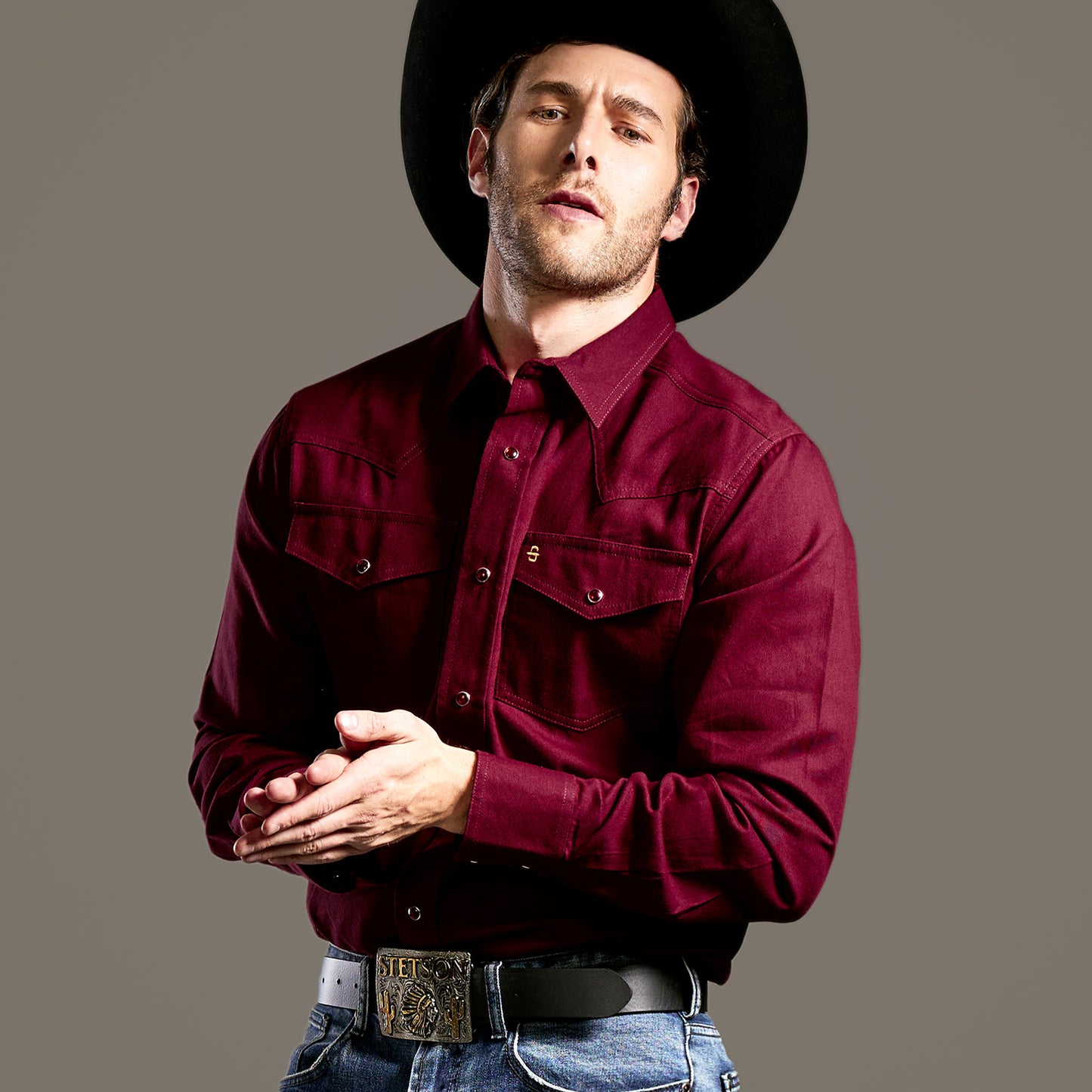 Camisa Caballero Vintage Range Solid | Stetson®