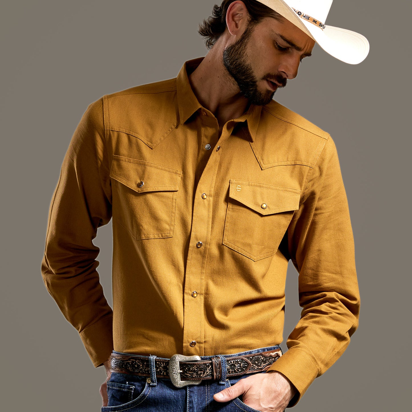 Camisa Caballero Vintage Range Solid | Stetson®