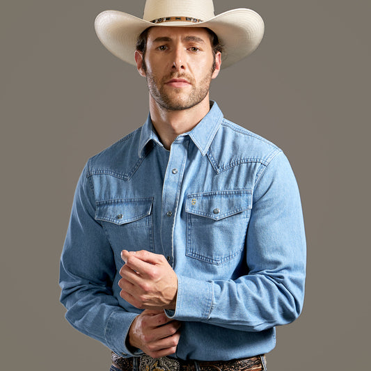 Camisa Caballero Vintage Range Denim | Stetson®
