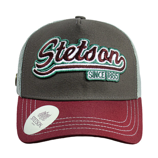 Gorra Trucker Gris / Rojo STS03 | Stetson®