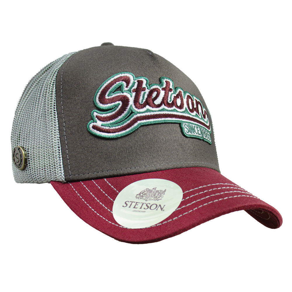 Gorra Trucker Gris / Rojo STS03 | Stetson®