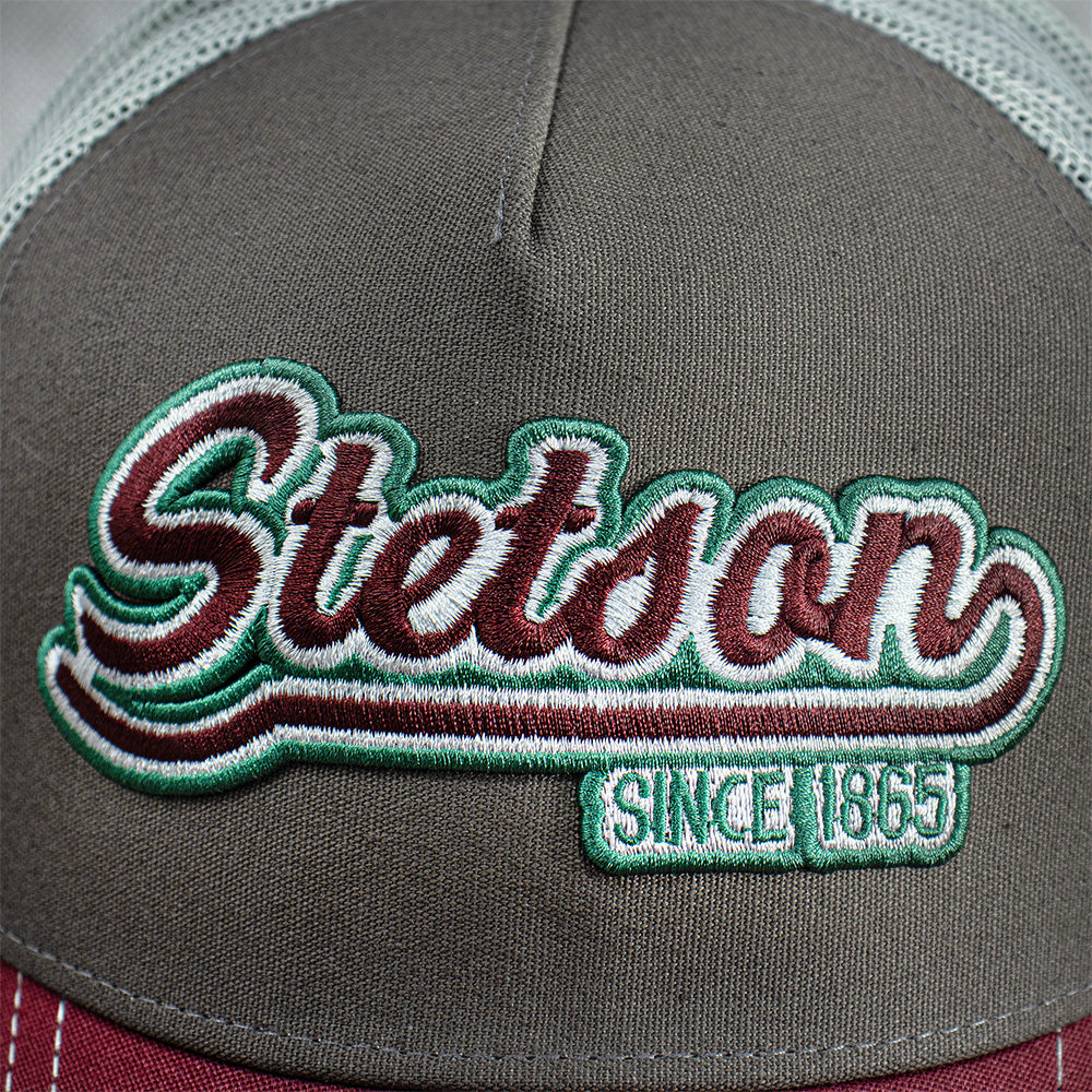 Gorra Trucker Gris / Rojo STS03 | Stetson®