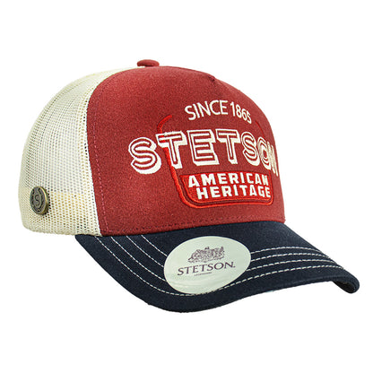 Gorra Stetson Trucker Rojo / Azul