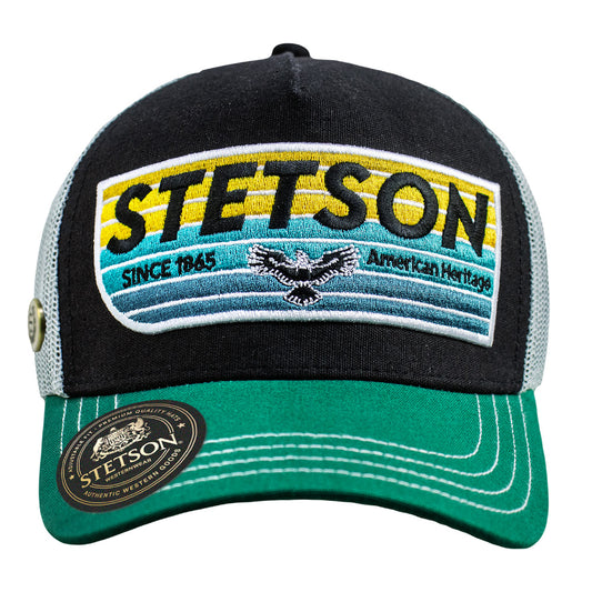 Gorra Trucker Negra / Verde STS24 | Stetson®