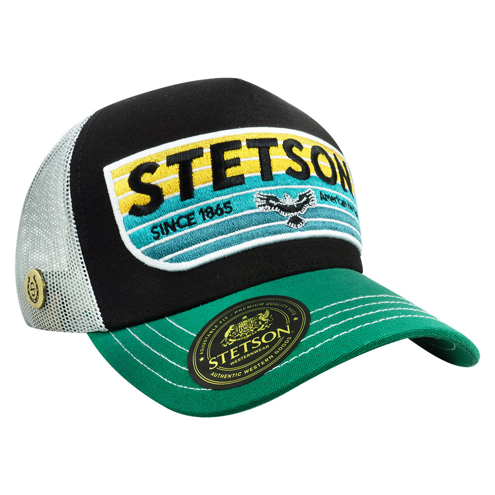Gorra Trucker Negra / Verde STS24 | Stetson®