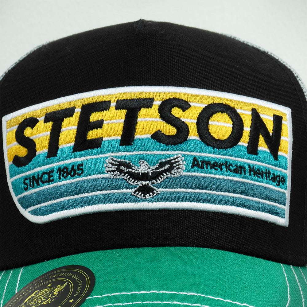 Gorra Trucker Negra / Verde STS24 | Stetson®