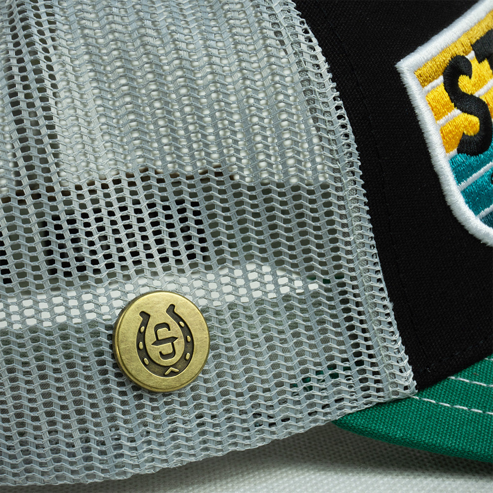 Gorra Trucker Negra / Verde STS24 | Stetson®