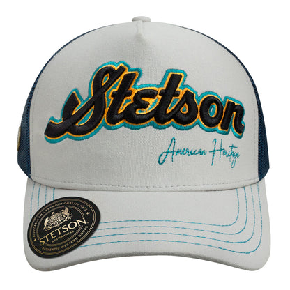 Gorra Stetson Trucker Blanca / Azul