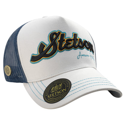 Gorra Stetson Trucker Blanca / Azul