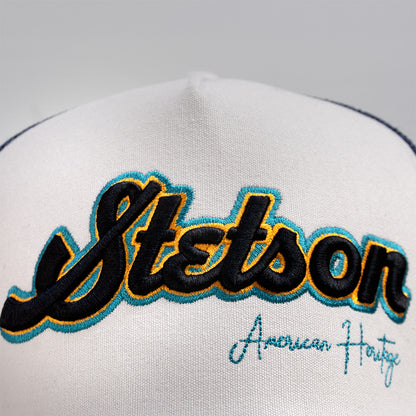 Gorra Stetson Trucker Blanca / Azul