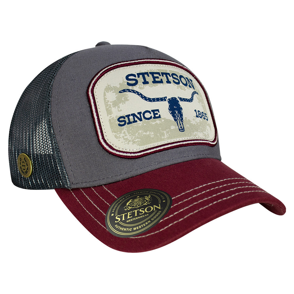 Gorra Trucker Gris / Rojo STS36 | Stetson®