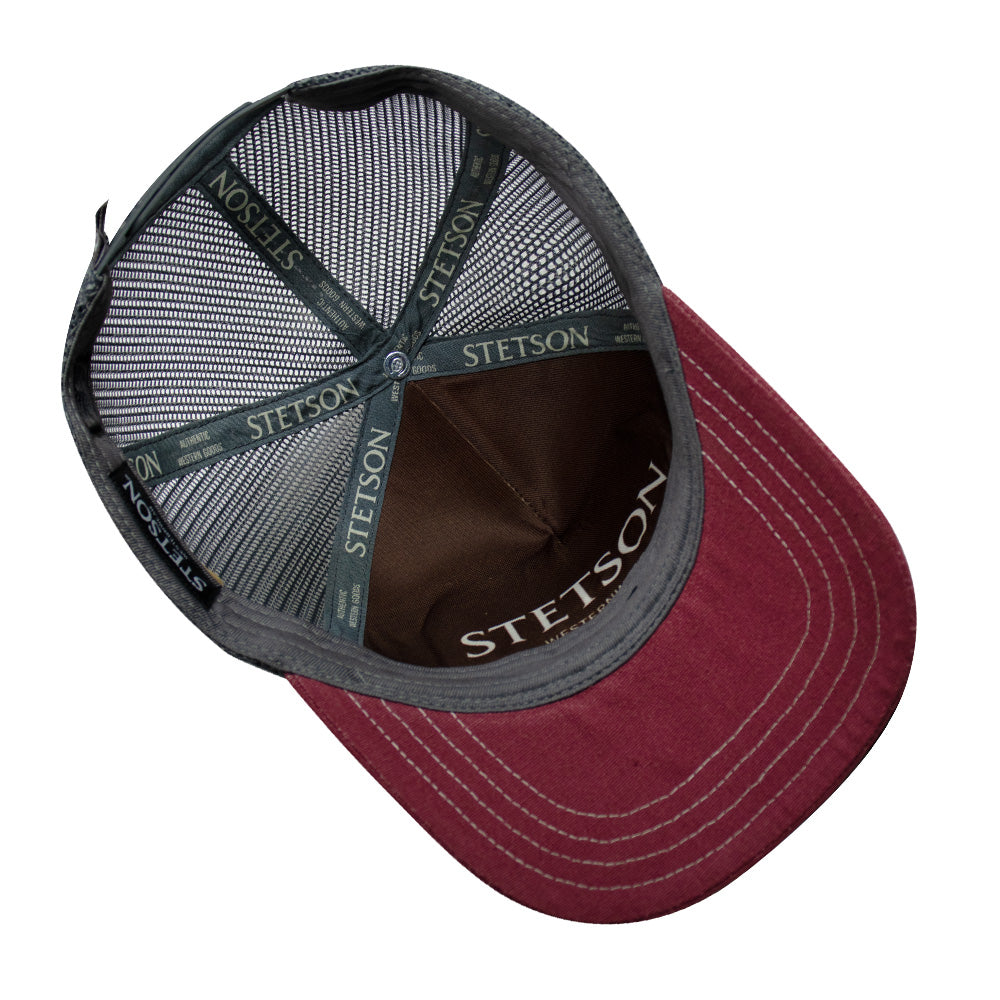 Gorra Trucker Gris / Rojo STS36 | Stetson®