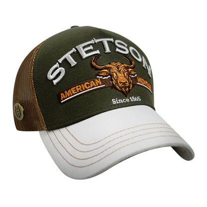 Gorra Stetson Trucker Verde  Bull