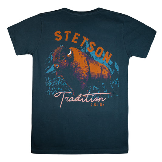 Playera Bisonte Azul | Stetson®
