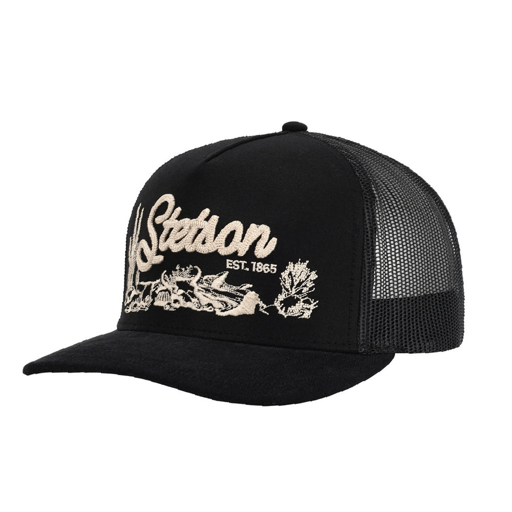 Gorra Trucker Stetson Est. 1865 Negra